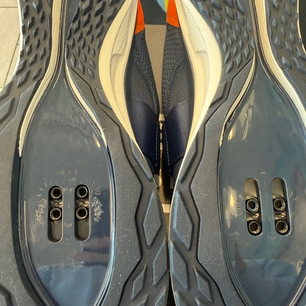 Men's TIEM Navy and Orange Cycling Shoes - Picture 3 of 4